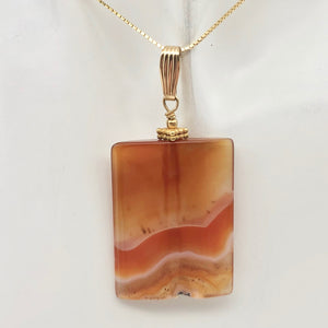 Hand Carved Carnelian Agate and 14K Gold Filled 2 1/8" Pendant 506759B - PremiumBead Alternate Image 4