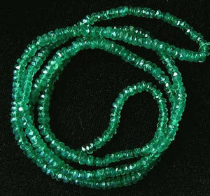 18.2 Carats Natural Emerald Roundel Bead Strand 109485 - PremiumBead Alternate Image 2