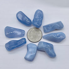 Load image into Gallery viewer, Chalcedony 55g Nugget Beads | 32x15x9 to 26x16x9mm | Blue | 8 Pendant Beads |
