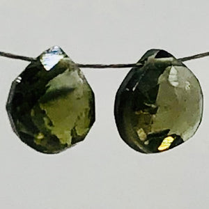 Tourmaline Pair Faceted Briolette Gemstones | 6.5x8x3mm | Green Blue | 1 Pair |