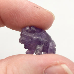 Prosperity 2 Amethyst Hand Carved Bison / Buffalo Beads | 21x14x8mm | Purple - PremiumBead Alternate Image 3