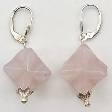 Load image into Gallery viewer, Rose Quartz Sterling Silver Merkaba Star | 1.75&quot; Long | Pink | 1 Earrings
