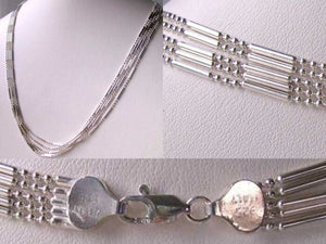 Italian Silver 5 Waterfall Chain 18" Necklace 10073B - PremiumBead Primary Image 1