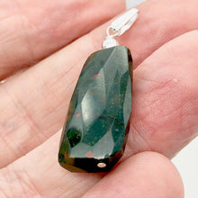 Load image into Gallery viewer, Hand Made Bloodstone Focal Pendant with Sterling Silver Findings | 1 1/2&quot; Long
