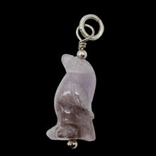Load image into Gallery viewer, Amethyst Penguin Pendant Necklace | Semi Precious Stone Jewelry | Silver Pendant
