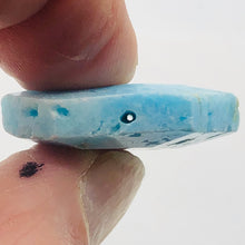 Load image into Gallery viewer, 70cts Druzy Natural Hemimorphite Pendant Bead | Blue | 35x27x9mm | 1 Bead |
