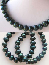 Load image into Gallery viewer, 7 Deep Emerald Green 10mm Green Freshwater Pearls Beads 9603 - PremiumBead Primary Image 1
