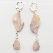 Load image into Gallery viewer, Mookaite Dangle Sterling Silver Lever Back Earrings | 3&quot; Long | Mauve | 1 Pair |
