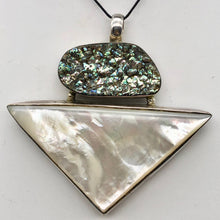 Load image into Gallery viewer, Mother of Pearl &amp; Abalone Shell sterling silver Pendant - Glamorous! 504754 - PremiumBead Primary Image 1

