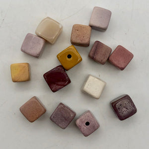 14 Australian Mookaite 8x8x7mm Cube Beads - PremiumBead Alternate Image 2