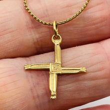 Load image into Gallery viewer, St Bridgets Cross 14K Yellow Gold Cross | 1&quot; Long | Gold | 1 Pendant
