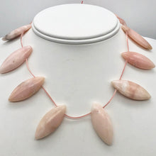 Load image into Gallery viewer, Pink Peruvian Opal Marquis Briolette 12 Bead Strand 10815F - PremiumBead Alternate Image 2
