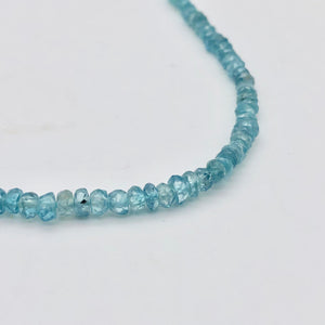 1 inch of Blue Zircon Faceted 4x3-1.5mm Roundel (11-13) Beads 10847 - PremiumBead Alternate Image 3