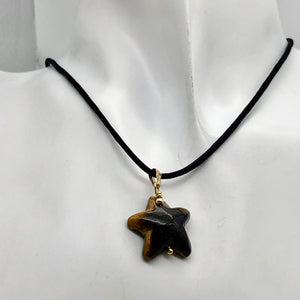 Tiger Eye Starfish Pendant Necklace | Semi Precious Stone | 14k gf Pendant - PremiumBead Alternate Image 7