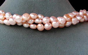 Glowing Soft Peach 9 FW Button Pearls 4473 - PremiumBead Alternate Image 2