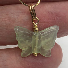 Load image into Gallery viewer, Flutter Carved Aventurine Butterfly 14Kgf Pendant | 1 1/4&quot; Long | Green | - PremiumBead Alternate Image 3
