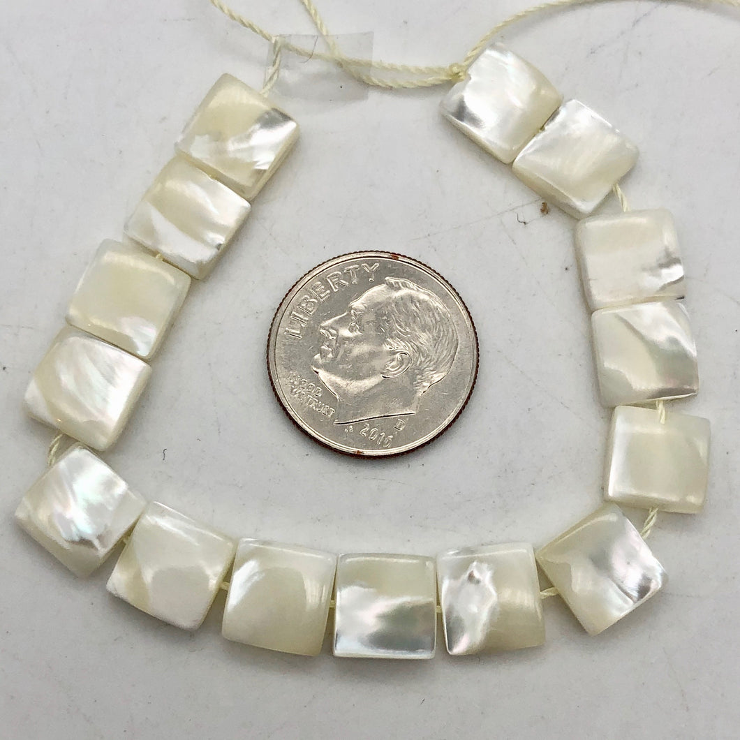 Perfection 15 Mother of Pearl 8x8x3mm Beads - PremiumBead Primary Image 1