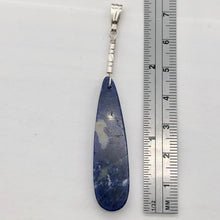 Load image into Gallery viewer, Sodalite Sterling Silver Teardrop | 3&quot; Long | Blue/White | 1 Pendant |
