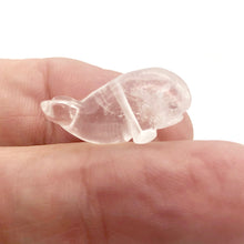 Load image into Gallery viewer, Carved Animal Clear Quartz Whale Figurine Worry Stone | 20x13x11mm | Clear - PremiumBead Primary Image 1
