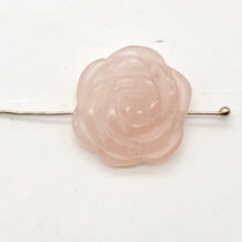 Load image into Gallery viewer, Rose Quartz Gemstone Carved Rose Flower Bead | 21x9mm | 1 Bead |
