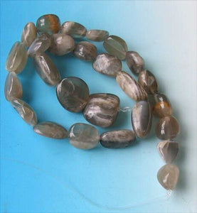 Charming Gray Moonstone Pebble Bead Strand 110481C - PremiumBead Primary Image 1