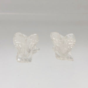 2 Soaring Carved Clear Quartz Eagle Beads | 22x16x13mm | Clear - PremiumBead Alternate Image 7