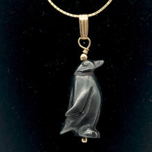 Load image into Gallery viewer, March of The Penguins Hematite Carved Bead &amp; 14Kgf Pendant| 1 3/8&quot; Long| Bronze| - PremiumBead Alternate Image 4

