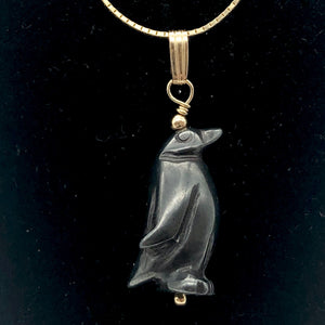 March of The Penguins Hematite Carved Bead & 14Kgf Pendant| 1 3/8" Long| Bronze| - PremiumBead Alternate Image 4