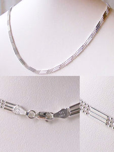 Italian Silver 3 Waterfall Chain 30" Necklace 10074E - PremiumBead Primary Image 1