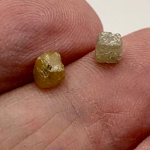 2 Natural Diamond Crystal Druzy Cube Beads | Approx. 4x4mm |