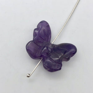 Fluttering 2 Deep Amethyst Butterfly Beads | 21x17x5mm | Purple - PremiumBead Alternate Image 5
