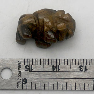 Carved Tiger Eye Buffalo Figurine Worry Stone | 21x14x8mm | Golden - PremiumBead Alternate Image 2