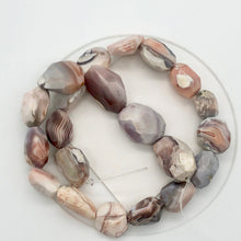Load image into Gallery viewer, Botswana Agate Faceted Strand | 25x17x11 to 13x12x9mm | Pink | Nugget | 21 Bds | - PremiumBead Primary Image 1
