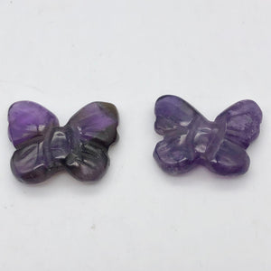 Fluttering 2 Deep Amethyst Butterfly Beads | 21x17x5mm | Purple - PremiumBead Primary Image 1