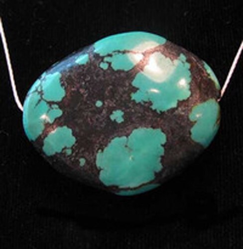 Dramatic 65cts Natural American Turquoise Pendant Bead 7544R - PremiumBead Primary Image 1