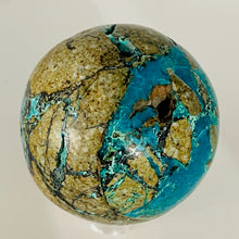 Load image into Gallery viewer, Azurite Malachite Chrysoprase Scry Round Sphere | 55mm | Green/Blue/Brown | 1 |
