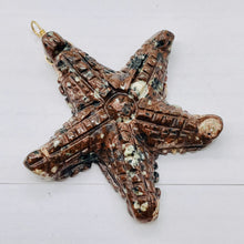 Load image into Gallery viewer, Starfish 14K Gold Filled Starfish Pendant | 2 1/2&quot; Long | Brown White | 1 |
