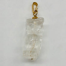 Load image into Gallery viewer, Quartz Owl Pendant Necklace | Semi Precious Stone Jewelry | 14k gf Pendant

