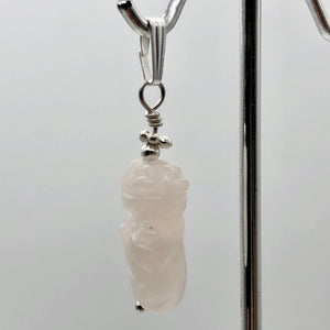 Rose Quartz Goddess Pendant Necklace | Semi Precious Stone Jewelry | Silver - PremiumBead Alternate Image 7