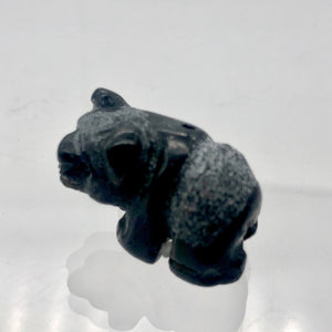 Hand-Carved Onyx Panda Bear Bead Figurine! | 22x15x12mm | Black/White - PremiumBead Alternate Image 3
