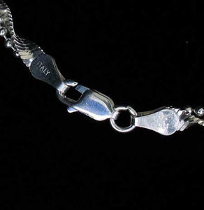 Festive! 16" Silver Bead Herringbone Twist Chain 10027A - PremiumBead Alternate Image 4