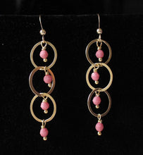 Load image into Gallery viewer, Rare Faceted Pink Rhodonite 14Kgf Earrings 309011 - PremiumBead Primary Image 1

