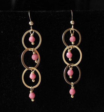 Rare Faceted Pink Rhodonite 14Kgf Earrings 309011 - PremiumBead Primary Image 1