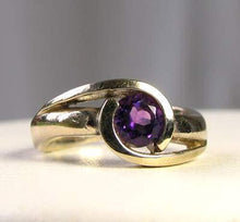 Load image into Gallery viewer, Dynamic Purple Amethyst in Solid 14Kt White Gold Ring Size 3 3/4 9982Au - PremiumBead Alternate Image 4
