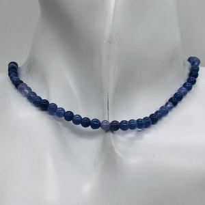 Tanzanite Gemmy Round Half-Strand | 5 mm | Lavender | 40 Beads |