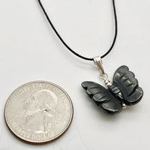 Load image into Gallery viewer, Flutter Carved Hematite Butterfly and Sterling Silver Pendant 509256HMS - PremiumBead Alternate Image 7
