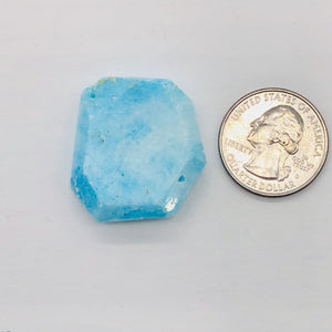 69cts Natural Hemimorphite Druzy Pendant Bead | Blue | 31x28x7mm | 1 Bead |