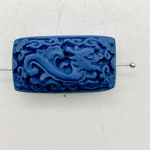 Load image into Gallery viewer, Carved Blue Cinnabar Dragon Beads | 32x18x12 | Blue | Rectangle | 4 beads | - PremiumBead Alternate Image 5
