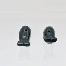 Load image into Gallery viewer, Carved Sea Animals 2 Obsidian Whale Beads | 21x12x10mm | Black - PremiumBead Alternate Image 6
