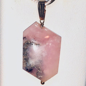 Pink Peruvian Opal Pendant with 12Kgf Findings 509862G4 - PremiumBead Alternate Image 2